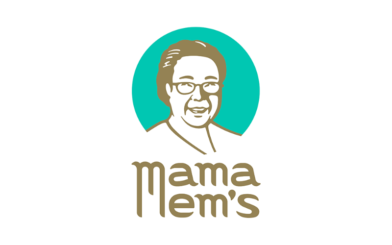 Logo of Mama Mem’s featuring an illustration of Mama Mem, symbolising traditional Vietnamese tofu-making with organic ingredients.