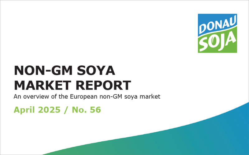 Cover image of Donau Soja’s April 2025 Non-GM Soya Market Report with European market insights and price trends
