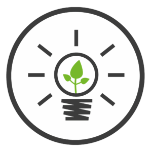 Donau Soja Icon - circle with lightbulb as a symbol for information