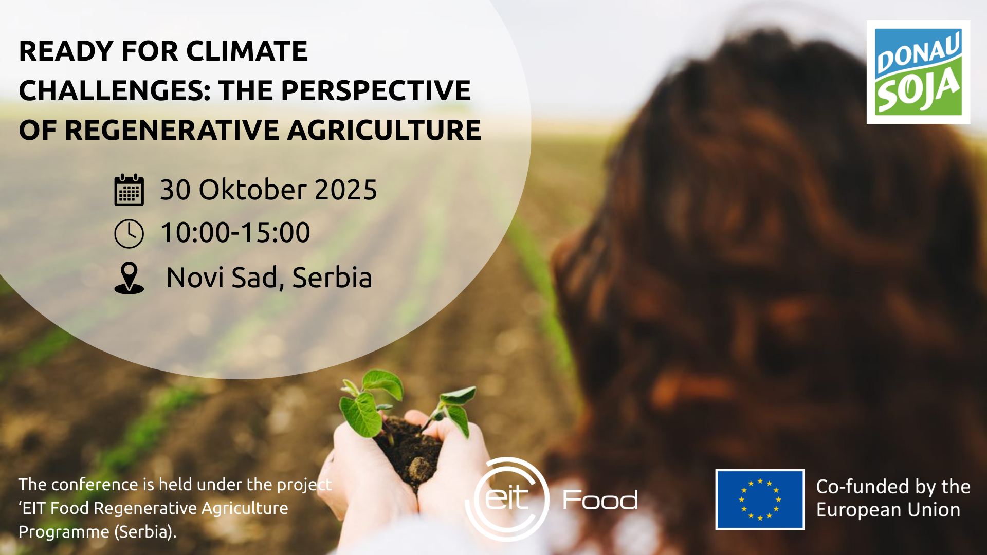 English Promotional banner for the Fat-and-Oil Industry Conference 2025 on 30 October in Kyiv, Ukraine, featuring a sunflower symbolising vegetable oil and oilseed production.
