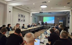 Stakeholders participating in soybean sector round table in Moldova discussing development perspectives